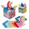 Sensory Crinkle Tissue Box for Toddlers. STEM Montessori Toy with Colorful Soft Scarves and Crinkling Blankies